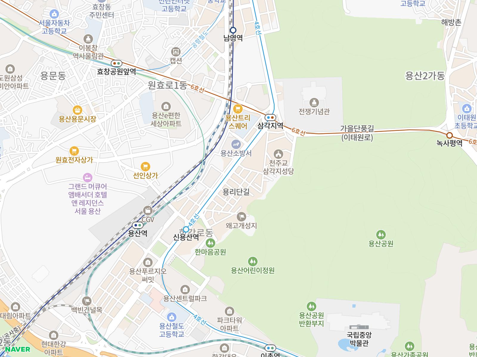 갈수 루트 지도